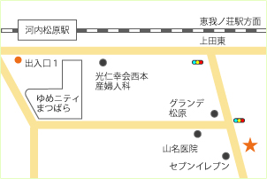 バス停までの地図